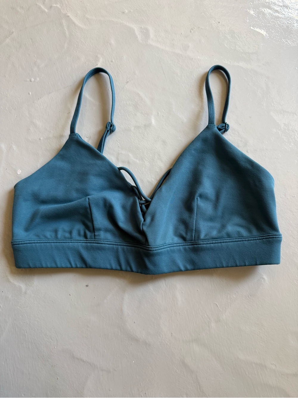 ALO Yoga Interlace Sports Bra in Legion Blue/Deep Teal